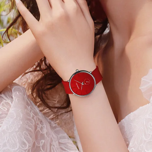 Vista 3 de CRRJU Mens Women Watch Casual Stylish Waterproof Quartz Unisex Wristwatches, Ultra Thin Watches for Men Women, Colorful Silicone Band