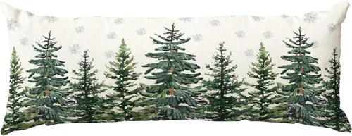 Vista 8 de AVOIN colorlife - Juego de fundas de cojín con diseño de árboles de Navidad y copos de nieve, 16 x 16 pulgadas, decoración festiva de invierno