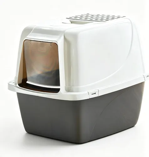 Vista 12 de Stainless Steel Litter Box 23.6", Enclosed Dual Entry XL