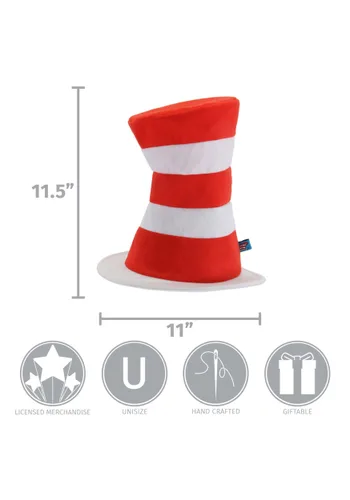 Vista 5 de Sombrero de Disfraz de Cat in the Hat para Adultos Multicolor