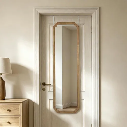 Vista 8 de Espejos de Baño de Madera para Montar en la Pared, 16" x 20" Marco de Madera Rústica Espejos de Pared Decorativos para Sala de Estar o Dormitorio