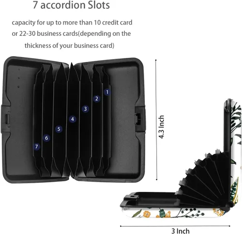 Vista 5 de Mini tarjetero para mujeres u hombres, bloqueo RFID, funda rígida para tarjetas de identificación, cartera de viaje