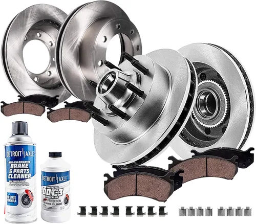 Vista 19 de Detroit Axle - Kit de frenos para 2005-2010 Scion TC Rotores de freno de disco delantero y trasero pastillas de freno de cerámica con hardware 2006