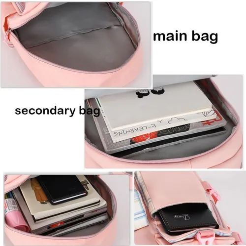Vista 7 de dageraad Mochilas para niñas, Negro -, Mediana, Mochila