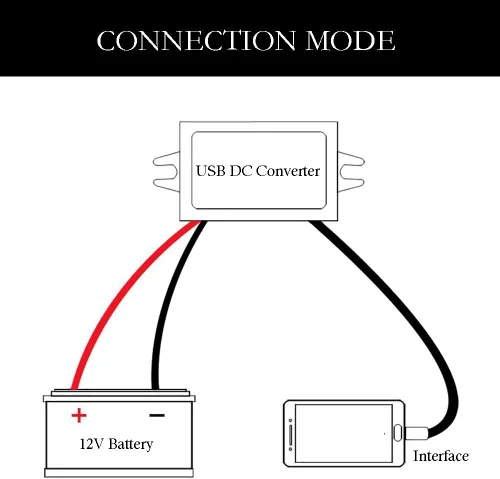 Vista 3 de DC a CC 12V a 5V 3A Convertidor de energía Micro USB Adaptador impermeable Voltaje descendente Conector Regulador Módulo de fuente de alimentación