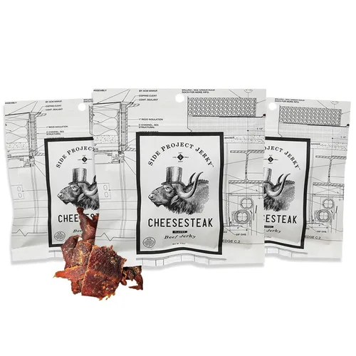 Vista 17 de Side Project - Carne seca de res – Sabor Berbere – Cecina de inspiración etíope sin gluten – Calor dulce y cítricos – Bocadillo alto en proteínas