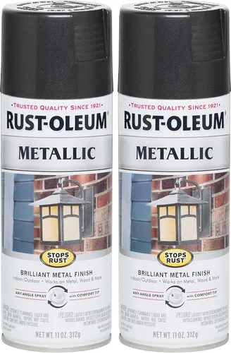 Vista 7 de Rust-Oleum 7274830 Pintura en aerosol metálica que detiene la oxidación, 11 oz, latón antiguo