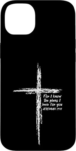 Vista 15 de Cross I Know The Plans Verse Bible Jesus God - Funda de regalo cristiana para iPhone 17