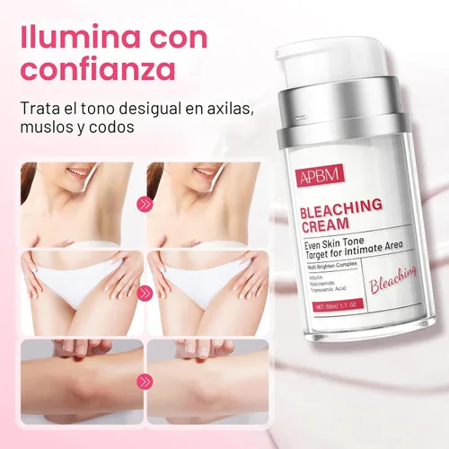 Vista 2 de APBM Crema aclaradora de la piel para áreas íntimas con niacinamida, arbutina, ácido tranexámico y vitamina C, tono de piel uniforme para cuerpo