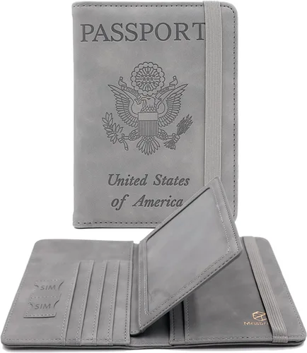Vista 42 de Melsbrinna - Funda para pasaporte, ranuras para tarjetas, bonita funda para pasaporte para mujeres/hombres, resistente al agua con bloqueo RFID