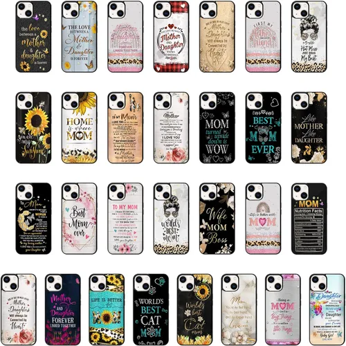 Vista 2 de Regalo de cumpleaños para el día de la madre, diseño de leopardo, arco iris, corazón, para iPhone 15, 14, 13, 12, 11 Pro Max, Samsung Galaxy S23 S22