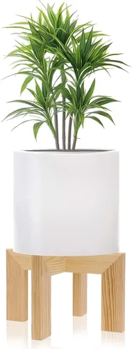 Vista 12 de hismocal Soporte de Madera para Plantas Interior/Exterior, Soporte Grande para Plantas, Soporte para Macetas Robusto y Estable, Se Adapta a
