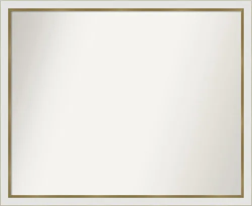 Vista 134 de Amanti Art Espejo personalizado, espejo de baño estrecho Alexandria White Wash, espejo de pared o espejo de tocador de baño sobre el fregadero