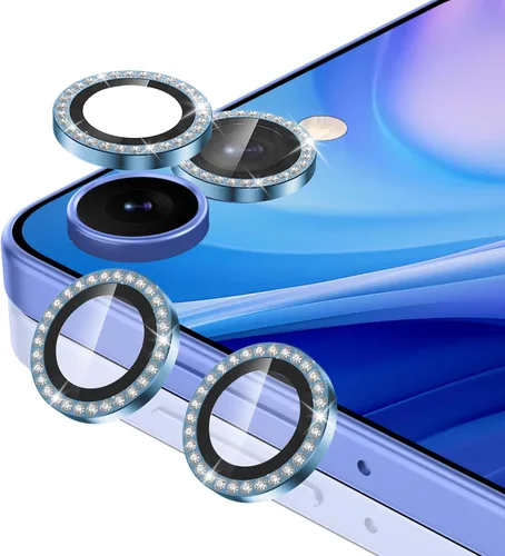 Vista 119 de Casetego Protector de lente de cámara para Galaxy Z Fold 8, [Diseño de purpurina mejorado], [Fuerte adherencia], lente de vidrio templado 9H negro