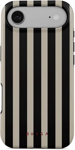 Vista 33 de BURGA-Funda p/teléfono compatible c/iPhone 14 Plus, carcasa rígida híbrida de 2 capas + Funda protectora de silicona, almendras latte a lunares