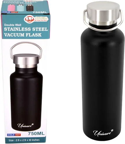 Vista 2 de 2463BK Uniware - Frasco de vacío de acero inoxidable de doble pared (25.4 fl oz) (negro)