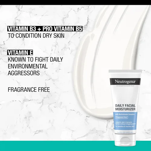 Vista 5 de Neutrogena Limpiador facial espumoso diario ultra suave, 16 onzas líquidas, hidratante facial diario, 3.4 onzas líquidas, cuidado de la piel