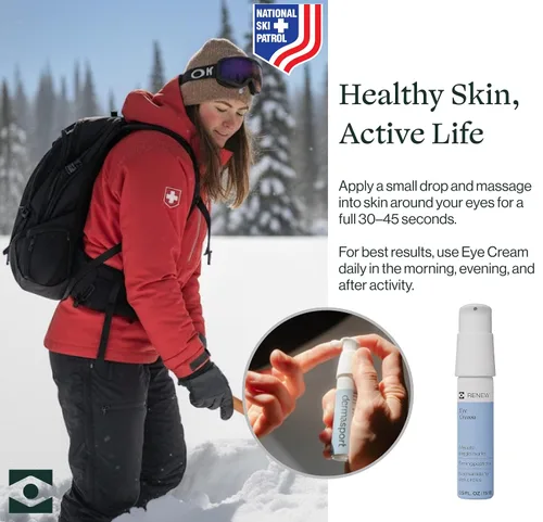 Vista 5 de Dermasport - Crema para debajo de los ojos para atletas, fórmula hidratante para hombres y mujeres, se dirige a la hinchazón, ojeras y líneas finas