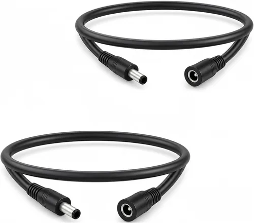 Vista 8 de 2pcs 0.2 in × 2.1mm14AWG DC Cable macho a hembra Conector 5521Connector 1FT