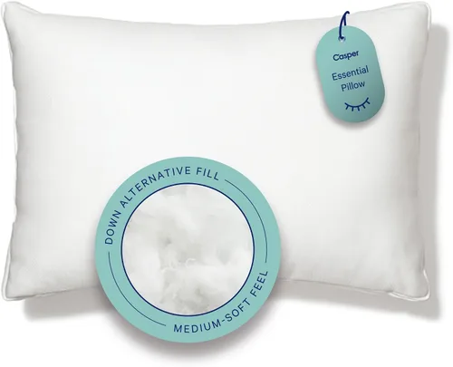 Vista 9 de Almohada de espuma viscoelástica de Casper Sleep Essential con enfriamiento, tamaño estándar – Espuma viscoelástica firme con cubierta