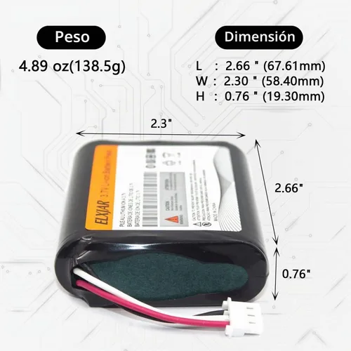 Vista 2 de Paquete de 2 baterías de 3.7 V 7800 mAh para 300-10186, AI05-2
