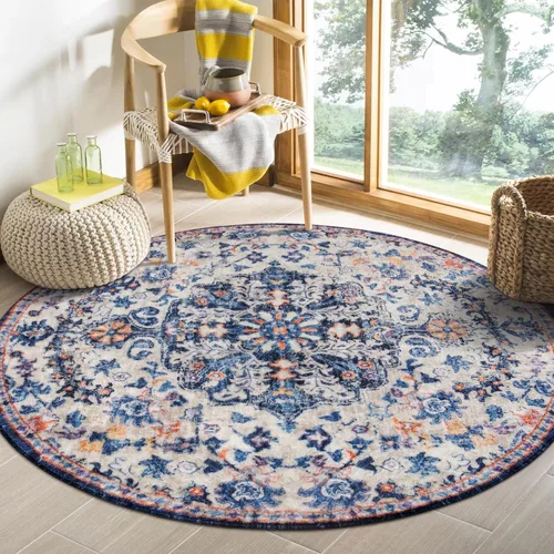 Vista 29 de Lahome Alfombra Floral Bohemio Medaillon - 2x3 Pequeña Alfombra de Baño Rosa Caliente, Alfombra de Cocina, Lavable a Máquina, Antideslizante, Suave