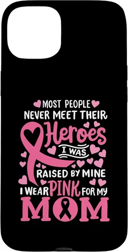 Vista 9 de Breast Cancer Awareness Wear Pink for My Mom Support Kids Case for iPhone 17