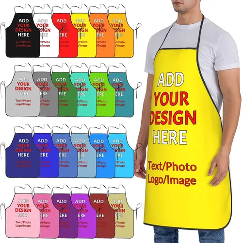 Vista 21 de Delantales personalizados con tu imagen, texto, foto, logotipo, diseña tus propios delantales para jardinería, cocina, cocina