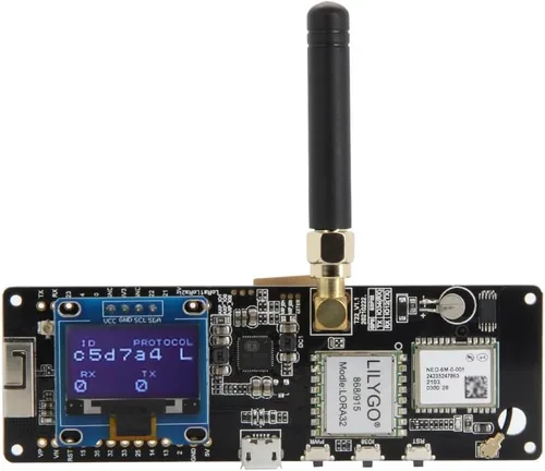 Vista 4 de LILYGO T-Beam LORA32 915MHz ESP32 WiFi BLE CH9102F chip TTGO placa de desarrollo soldado módulo OLED