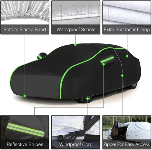 Vista 5 de Funda impermeable para automóvil compatible con H.o.n.d.a Odyssey Minivan (2005-2023), cubierta impermeable para todo tipo de clima