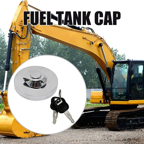 Vista 5 de 0998548 Tapa de combustible con bloqueo con 2 llaves de repuesto para excavadora Caterpillar 320 L 320N E110 E120 E140 E180 E240 E300 E70B