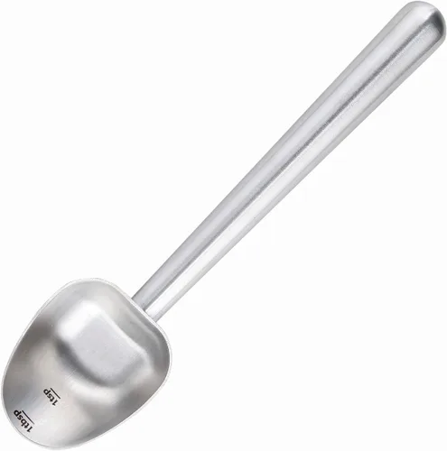Vista 10 de Easyworkz Cuchara de café de mango largo hueco de acero inoxidable, cuchara medidora de 0.27 oz para café molido y té de hojas sueltas, latón dorado