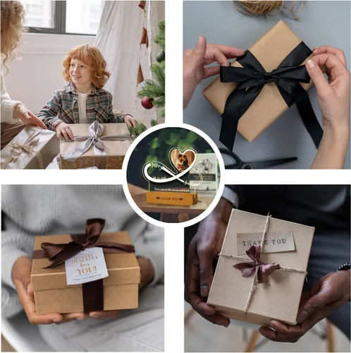 Vista 7 de Placa de acrílico con foto personalizada, regalos para aniversario, San Valentín, cumpleaños, luz nocturna LED personalizable, base de madera