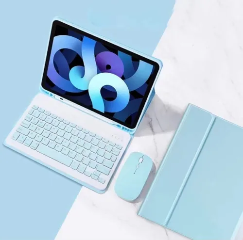Vista 11 de ZGSENLAN - Funda con teclado de mouse para Galaxy Tab S6 Lite de 10.4 pulgadas 2024/2020/2022, SM-P620/P625/P610/P613/P615/P619, teclado Bluetooth