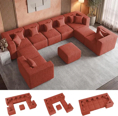 Vista 23 de MONVANE Sofá cama convertible de 55.5 pulgadas, sofá cama 2 en 1 sin hueso con bolsillo de almacenamiento, cómodo sofá de asiento profundo