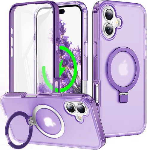 Vista 78 de Funda para iPhone 16 con protector de pantalla-Lotus A25