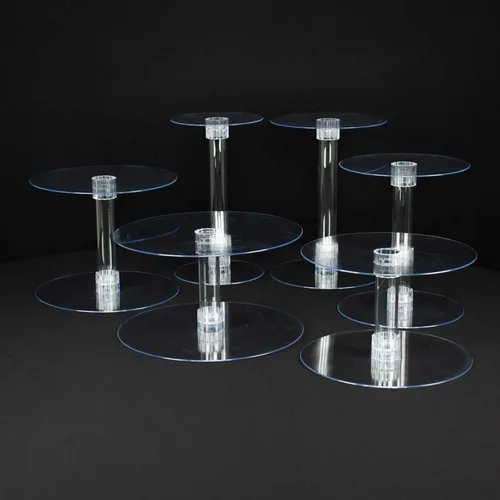 Vista 8 de Efavormart - Soporte para decoración de postres de 6 niveles de cristal acrílico resistente para decoración de postres para fiesta de cumpleaños