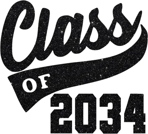 Vista 16 de Adhesivo de graduación para planchar en la clase de 2034, calcomanía para camiseta de secundaria, parche de graduación HTV para graduados