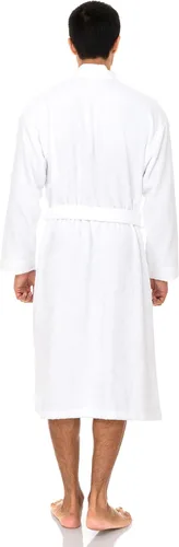 Vista 2 de TowelSelections Bata de baño para hombre, 100% algodón, bata de baño de spa para hombre