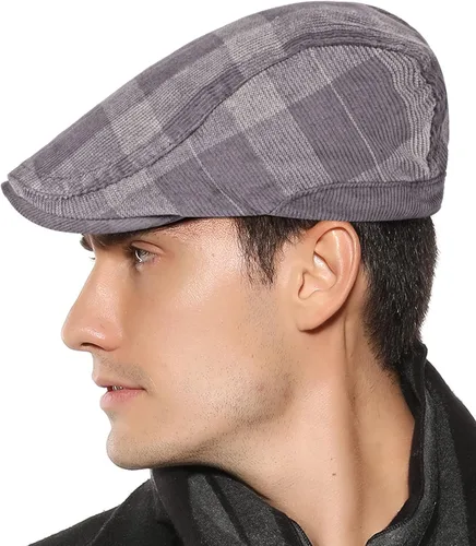 Vista 3 de Aivtalk Boina de Newsboy para hombre, gorra ajustable de cabbie para conducir, gorra plana de hiedra