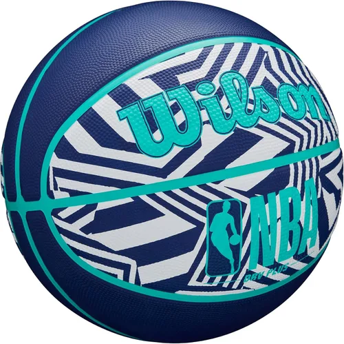 Vista 2 de WILSON NBA DRV Plus Dazzle Camo - Baloncesto para exteriores, índigo/verde azulado, tamaño 7-29.5 pulgadas Dazzle Camo Indigo/Verde azulado