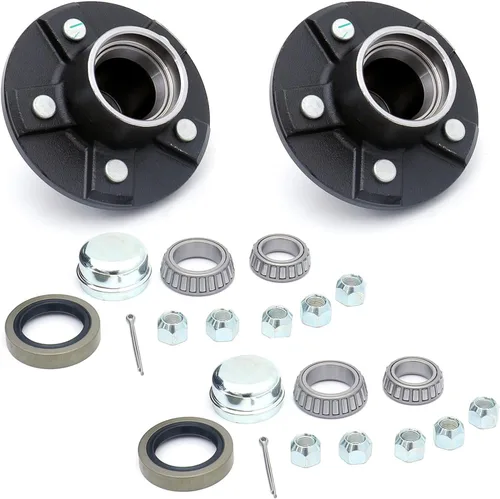 Vista 11 de Kit de cubo de remolque, 5 pernos en círculo de 4-1/2 pulgadas, para eje de 2,200 libras, incluye rodamientos de diámetro interior de 1-1/16