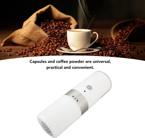 Vista 2 de ZJchao Cafetera portátil, cápsula de café en polvo de doble uso, cápsula de café totalmente automática, máquina de café molido universal, cafetera