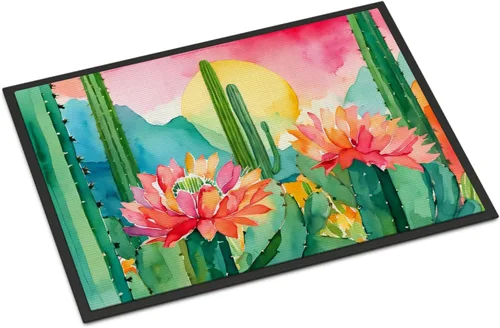 Vista 55 de Caroline's Treasures DAC1621MAT - Felpudo con diseño de camelia en acuarela de 18 x 27 pulgadas, tapete para puerta delantera, para interiores