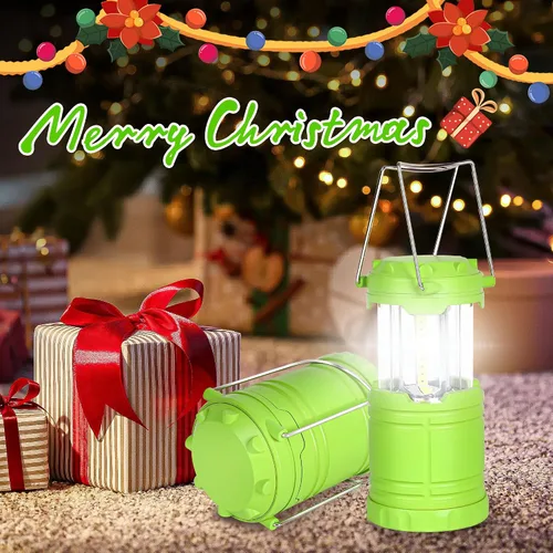 Vista 9 de Paquete de 2 mini linternas LED verdes para acampar