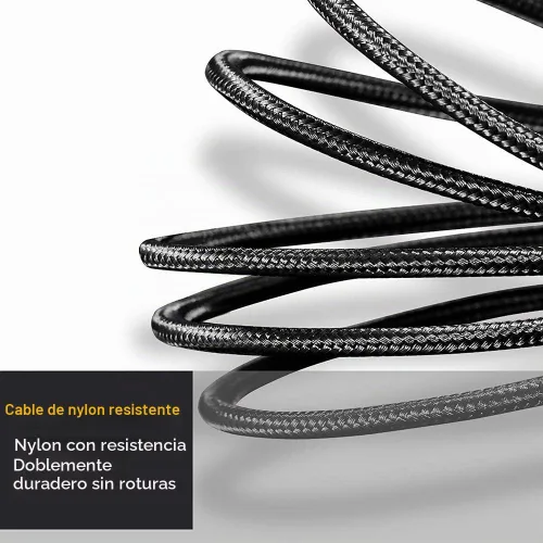 Vista 4 de Puxnoin Cable de carga múltiple, paquete de 2 cables de carga múltiple universal 3 en 1, cable USB múltiple de carga rápida con tipo C, conectores