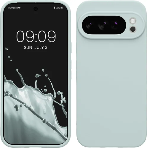 Vista 160 de kwmobile Funda compatible con Google Pixel 9 - Funda protectora delgada de TPU para teléfono - Acabado mate suave - Piedra antigua