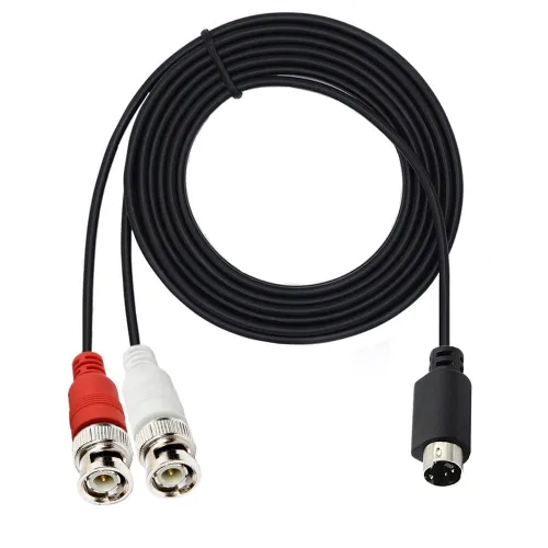 Vista 6 de S-Video - Cable divisor de 4 pines a BNC, mini DIN de 4 pines S-Video macho a doble BNC hembra conector divisor en Y (9.8 in/10 pulgadas)
