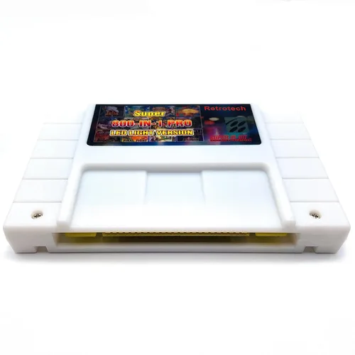 Vista 3 de Super 800 In 1 Game Cartridge LED Version For Super Nintendo Game Console - White