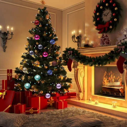 Vista 7 de 36 adornos de bolas de Navidad de oro rosa, bolas de Navidad de 1.6 pulgadas, bolas de plástico colgantes decorativas para Navidad, fiestas